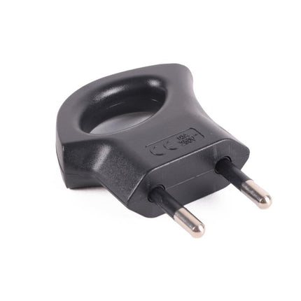Benson Platte Eurostekker – Easy Grip – Zwart – 10 Ampère – 2500 Watt