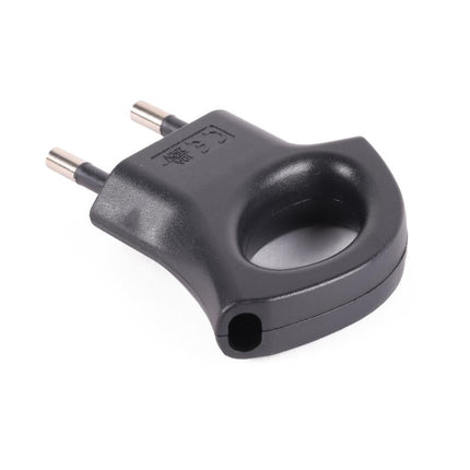 Benson Platte Eurostekker – Easy Grip – Zwart – 10 Ampère – 2500 Watt