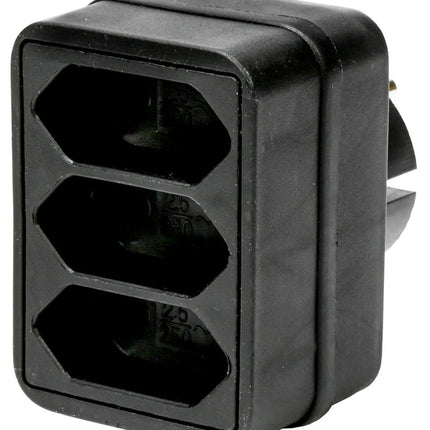 Benson Stekker Triplo – 3-voudige Verdeelstekker – Zwart – 1500 Watt