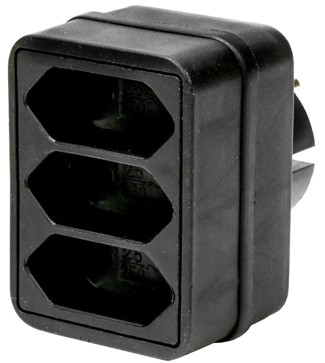 Benson Stekker Triplo – 3-voudige Verdeelstekker – Zwart – 1500 Watt