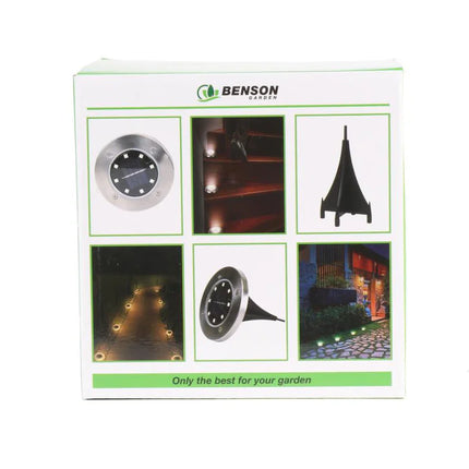 Benson Solar Grondspots – Set van 3 – RVS – Ø12 cm – IP44