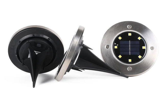 Benson Solar Grondspots – Set van 3 – RVS – Ø12 cm – IP44