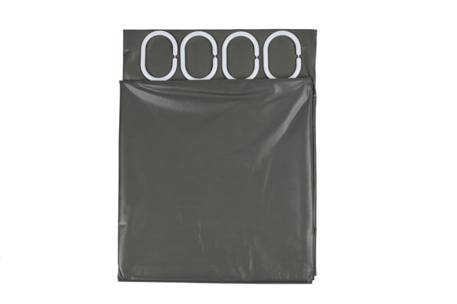 Benson Modern Douchegordijn - 180 x 200 cm - Grijs - Waterafstotend Polyester