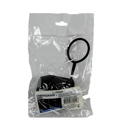 Benson Trekhaakdop met Ring – PVC – Zwart – Ø 55 mm – Krasbescherming