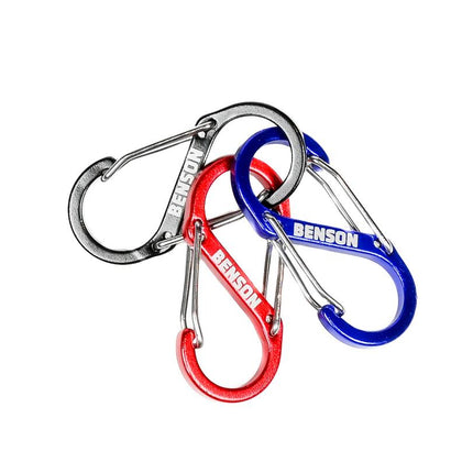 Benson Dubbele Karabijnhakenset – 50 x 22 mm – 3 stuks – Multicolor