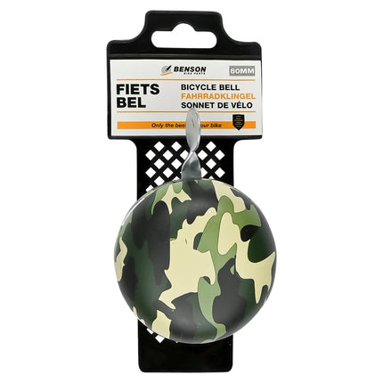 Benson Ding-Dong Fietsbel - Ø 80 mm - Camouflage - Stoer Design