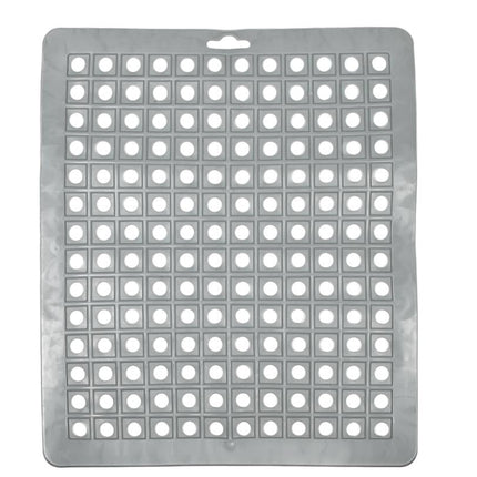 Benson Vierkante Gootsteenmat - 25 x 29 cm - PVC - Beschermend - Grijs