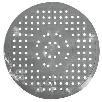 Benson Ronde Gootsteenmat - Ø 28 cm - PVC - Beschermend - Grijs