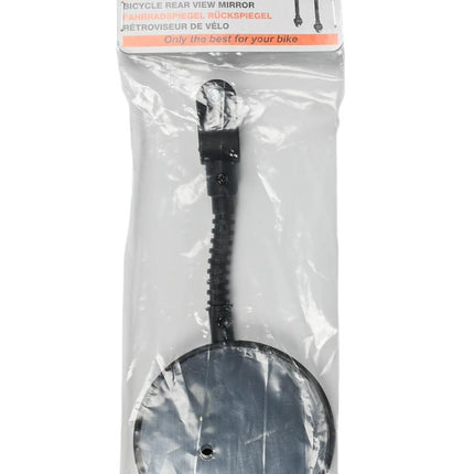 Benson Ronde Fietsspiegel - Ø 80 mm - Flexibel & Verstelbaar - Met Reflector - Zwart