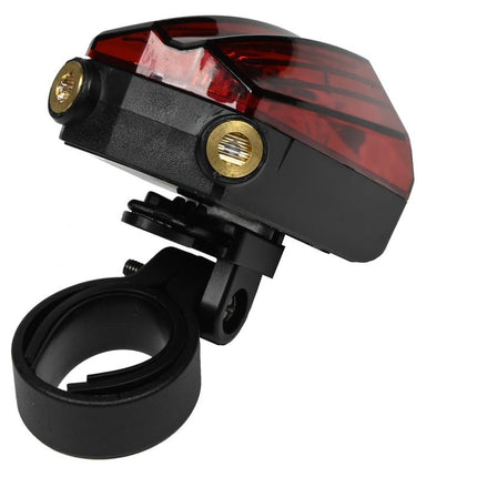 Benson Fietsachterlicht - 5 LED's - Laserstralen - Veiligheidszone - Spatwaterdicht
