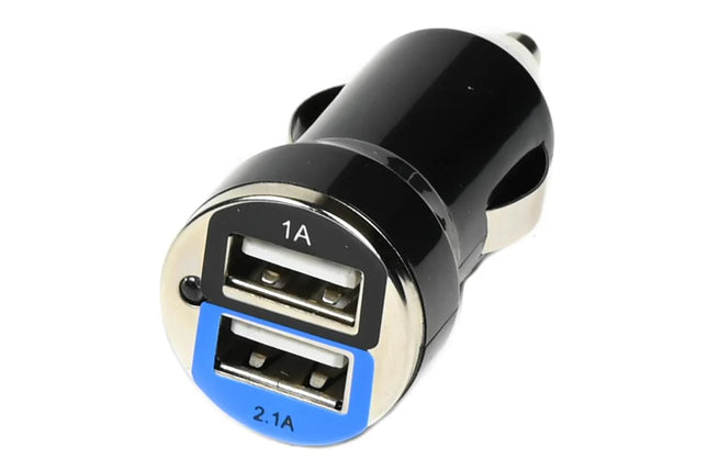 Benson Compacte Autolader – 2 USB-Poorten – 2.1A – 12/24V – Zwart