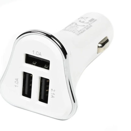 Benson Krachtige Autolader – 3 USB-Poorten – 4.1A – 12/24V – Wit
