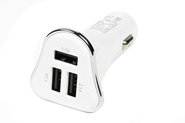 Benson Krachtige Autolader – 3 USB-Poorten – 4.1A – 12/24V – Wit