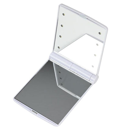 Benson Dubbelzijdige Make-up Spiegel – 8 LED – Draagbaar – Compact