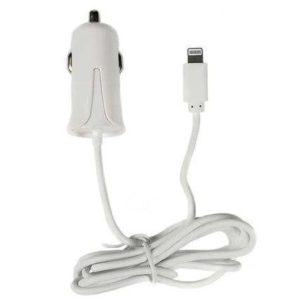 Benson Autolader met Lightning-kabel – 1.2 Meter – 2.1A – 12/24V – Wit