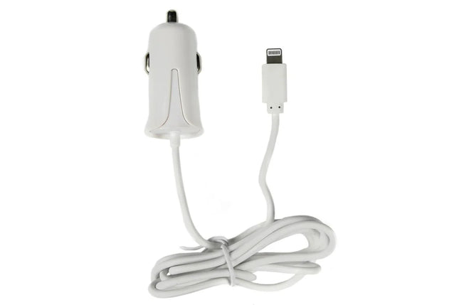 Benson Autolader met Lightning-kabel – 1.2 Meter – 2.1A – 12/24V – Wit
