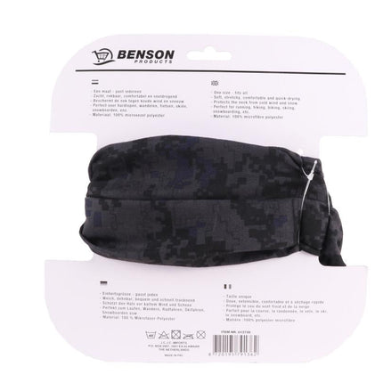 Benson Multifunctionele Nekwarmer – Microvezel – 24 x 42 cm – Sneldrogend