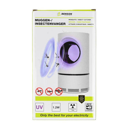 Benson USB Muggen- en Insectenvanger - UV-Lamp - 20m² Bereik
