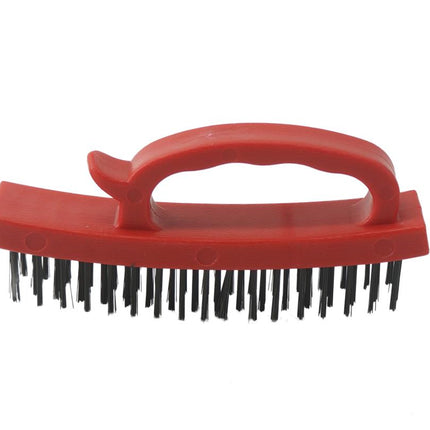 Benson Staalborstel - 16,5 cm - Soft Grip Handvat - Rood