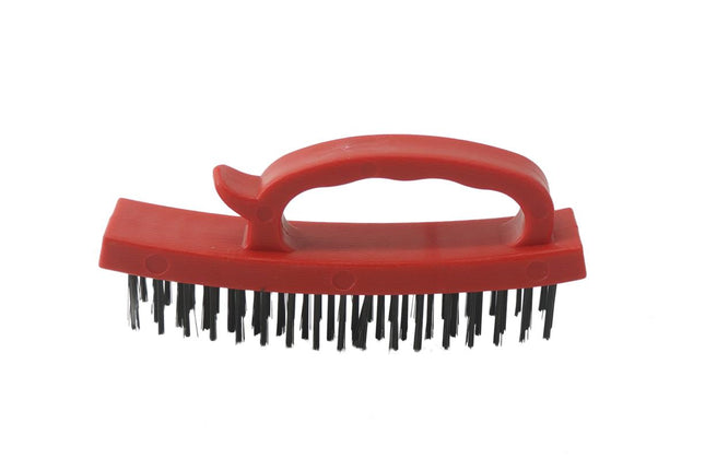 Benson Staalborstel - 16,5 cm - Soft Grip Handvat - Rood