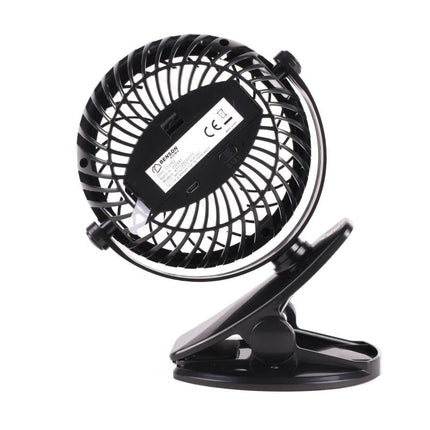 Benson Draagbare Ventilator met Clip - Oplaadbaar - Zwart - 3 Snelheden