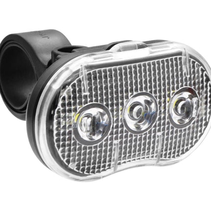 Benson LED Fietskoplamp - Waterbestendig - 3 Functies - Wit - Incl. Batterijen