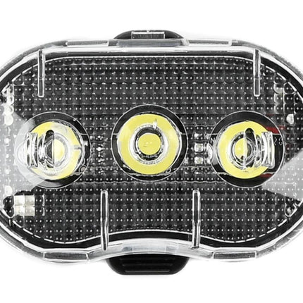 Benson LED Fietskoplamp - Waterbestendig - 3 Functies - Wit - Incl. Batterijen