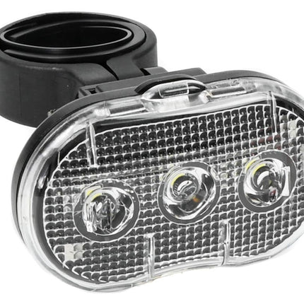 Benson LED Fietskoplamp - Waterbestendig - 3 Functies - Wit - Incl. Batterijen