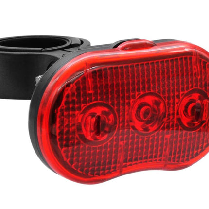 Benson LED Fietslamp Achterlicht - 3 LED's - Rood - Inclusief AAA-batterijen