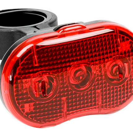 Benson LED Fietslamp Achterlicht - 3 LED's - Rood - Inclusief AAA-batterijen