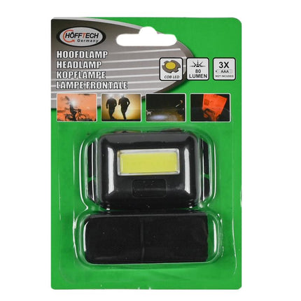 Hofftech Verstelbare LED en COB Hoofdlamp - 2 Watt - 80 Lumen - 3 Standen