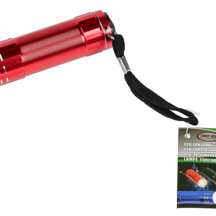 Hofftech Compacte LED Zaklamp – 9 LED's – Aluminium – Lichtgewicht – 8 cm