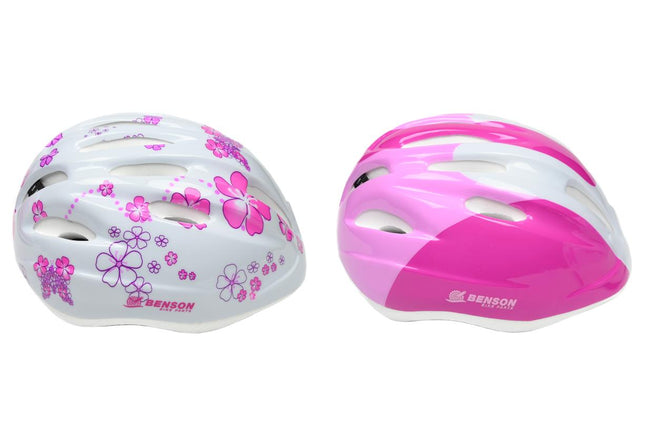 Benson Kinderfietshelm Meisjes - Maat S (48-52 cm) - Verstelbaar - Ventilatie - Mix