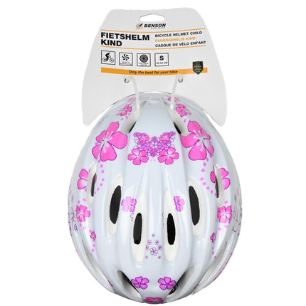 Benson Kinderfietshelm Meisjes - Maat S (48-52 cm) - Verstelbaar - Ventilatie - Mix