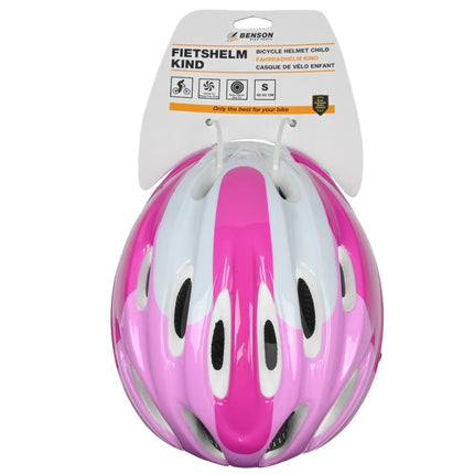 Benson Kinderfietshelm Meisjes - Maat S (48-52 cm) - Verstelbaar - Ventilatie - Mix