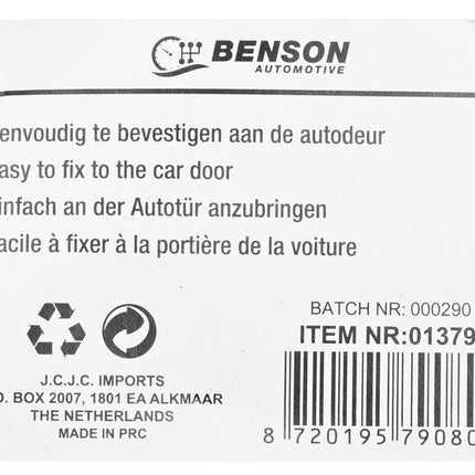 Benson Universele Blik- en Flessenhouder – Autodeur Bevestiging – Compact – Zwart