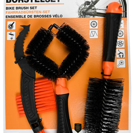 Benson Fietsborstelset - 3-delig - Voor Ketting, Frame & Tandwielen - Reinigingsset