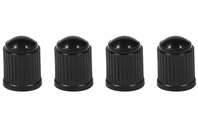 Benson Luxe Ventieldoppen – 4-delig – Hoogwaardig Aluminium – Zwart – Universeel