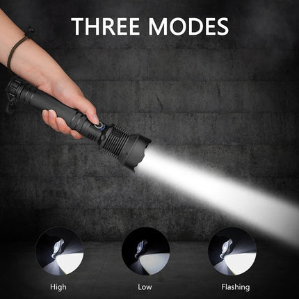 Hofftech Tactical 10W Zaklamp – 800 Lumen – Oplaadbaar – Robuust Aluminium