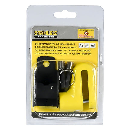 Stahlex Schijfremslot 170 - 5.5 mm - Inclusief Houder - Weerbestendig