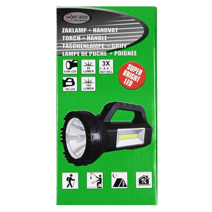 Hofftech 2-in-1 LED & COB Werklamp – 1W – 105 Lumen – Handvat – Ultra Lange Gebruiksduur
