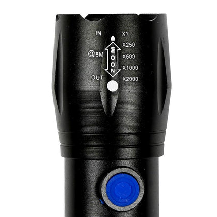 Hofftech Tactical 2-in-1 LED & COB Zaklamp – 116 mm – Oplaadbaar – Ultra Compact