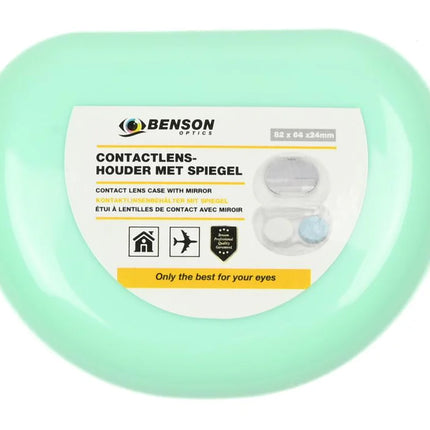 Benson Contactlenshouder Reisset - Met Spiegel, Pincet & Flesje