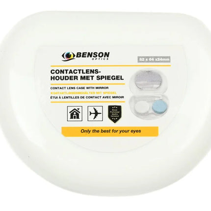 Benson Contactlenshouder Reisset - Met Spiegel, Pincet & Flesje