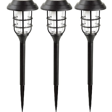 Benson Solar Tuinlamp Fakkel – Set van 3 – Realistisch Vlameffect – 43 cm