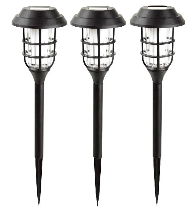 Benson Solar Tuinlamp Fakkel – Set van 3 – Realistisch Vlameffect – 43 cm