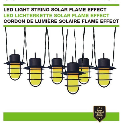 Benson Solar LED Lichtsnoer – 2 Meter – Realistisch Vlameffect