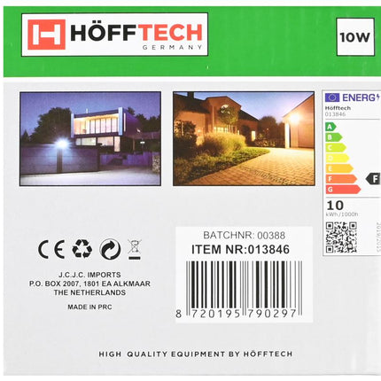 Hofftech Ultra Flat LED Straler - 10W - 6000K - IP65 - Compact Design