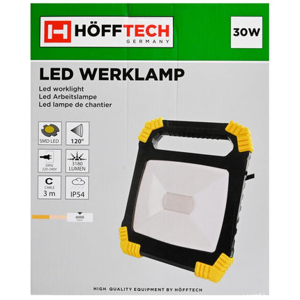 Hofftech LED Bouwlamp 30W - 3180 Lumen - Met Geïntegreerd Stopcontact