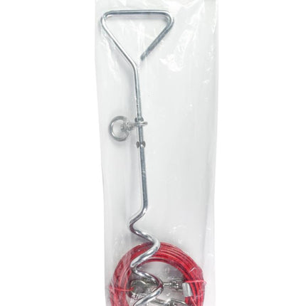 Benson Aanlegset voor Huisdieren - Aanlegspiraal met 4 Meter Kabel - Rood